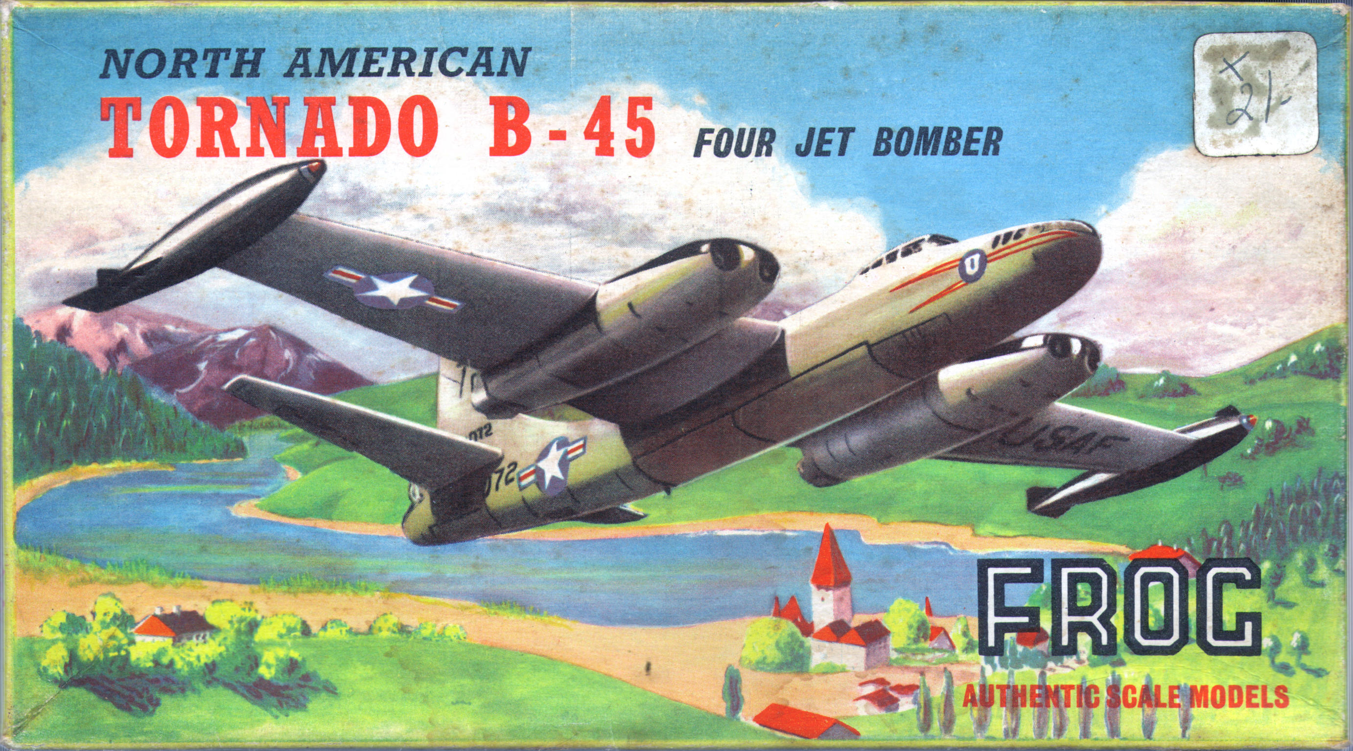 FROG 388P North American B-45C Tornado, Scale 1/159, International Model Aircraft ltd, 1958, box